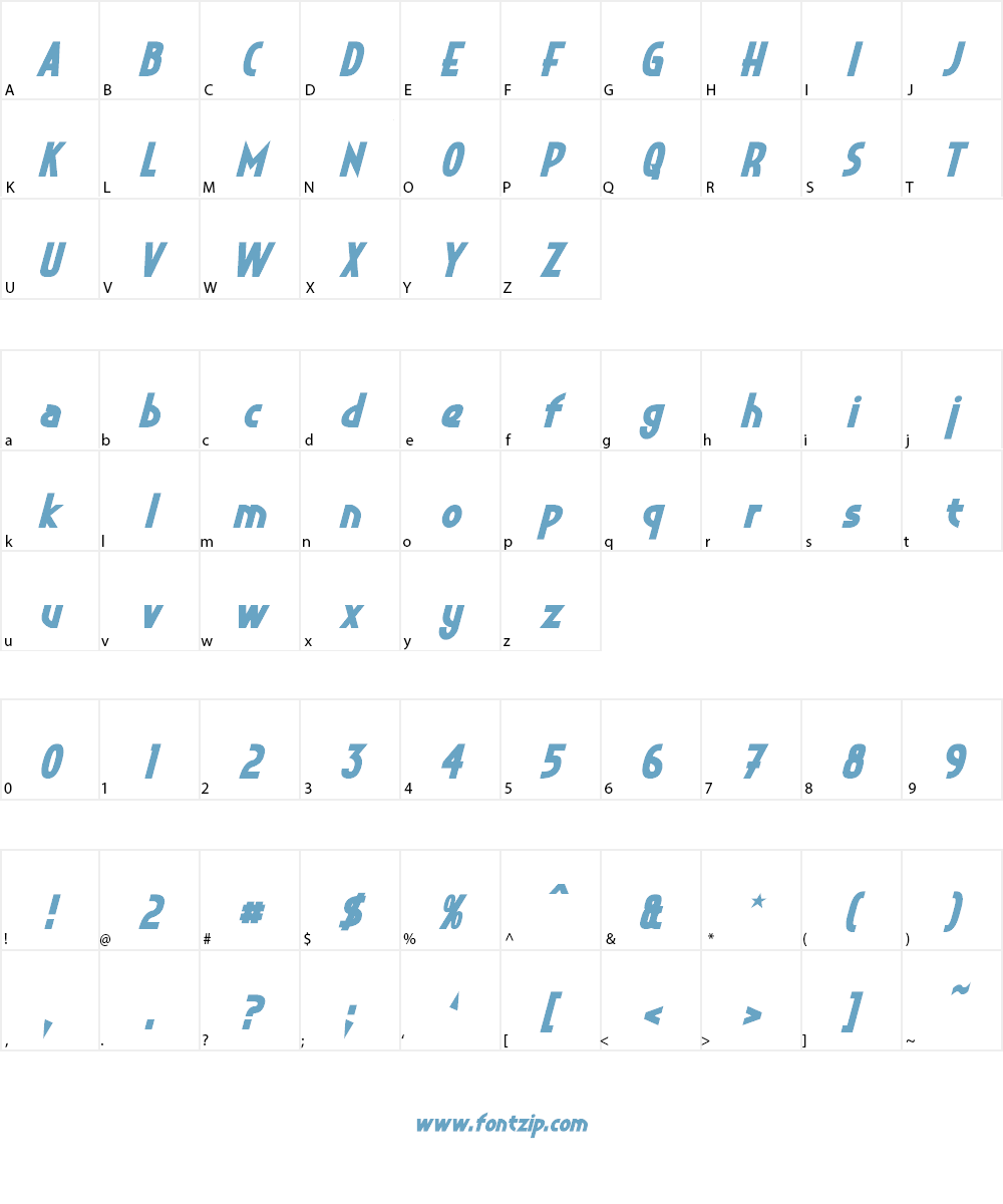 Crystal Deco Font Character